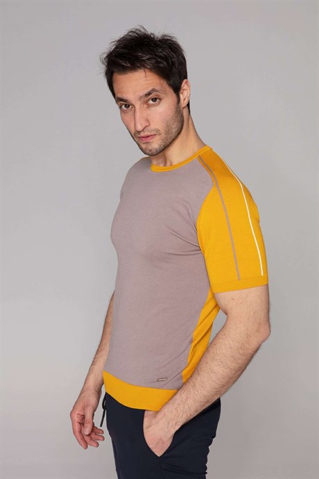 Enrico Marinelli Sarı Bej Triko T-shirt