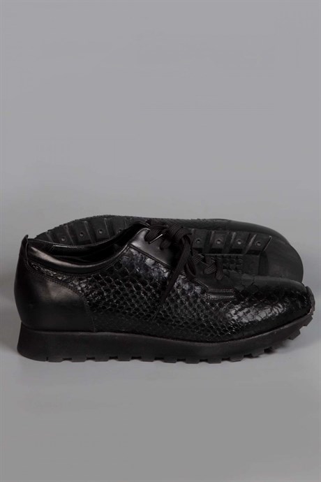 Enrico Marinelli Siyah Bağcıklı Spor Ayakkabı