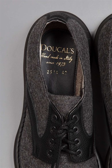 Doucal's Gri Yün Bağcıklı Ayakkabı