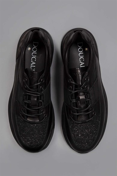 Doucal's Siyah Bağcıklı Sneaker