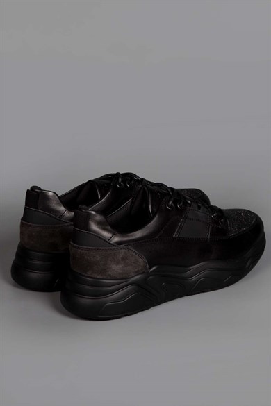 Doucal's Siyah Bağcıklı Sneaker