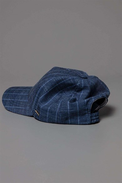 Enrico Marinelli Mavi Çizgili Şapka
