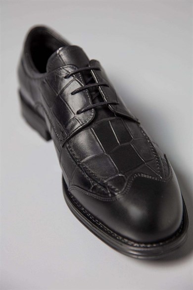 Enrico Marinelli Siyah Deri Klasik Ayakkabı