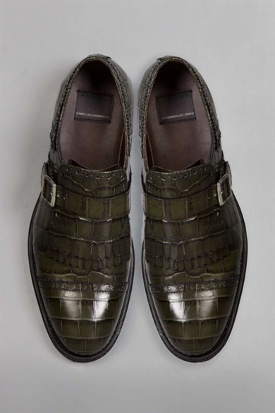 Enrico Marinelli Yeşil Tokalı Ayakkabı