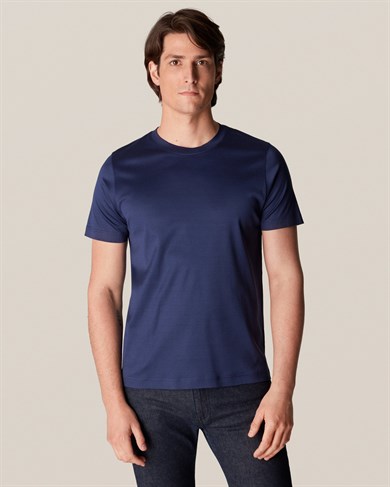 Eton Mavi Sıfır Yaka T-shirt