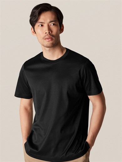 Eton Siyah Sıfır Yaka T-shirt