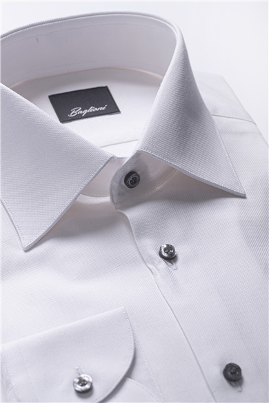 Oxford Kumaş Beyaz Klasik Kalıp Gömlek
