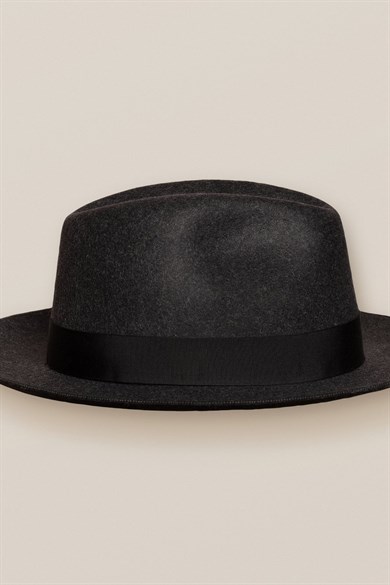 Siyah Fötr/Fedora Yün Şapka