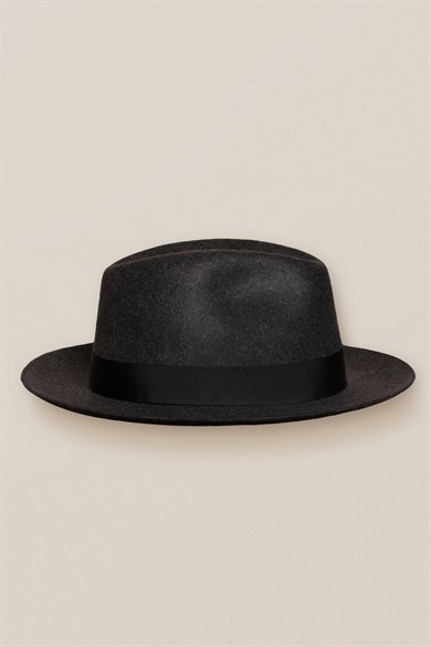 Siyah Fötr/Fedora Yün Şapka